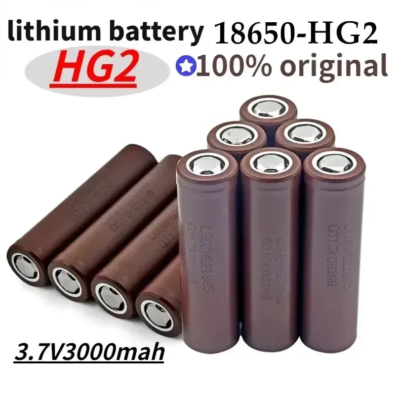 Original HG2 18650 Battery 3.7V 3000mAh Lithium-ion Rechargeable Battery 30A Discharge Flashlight screwdriver Battery