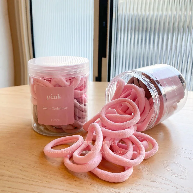 50Pcs Young Girl Gradient Hair Band Set Candy Color Elastic Rubber Band Children Ponytail Holder Headband Women Hair Accessories image 5