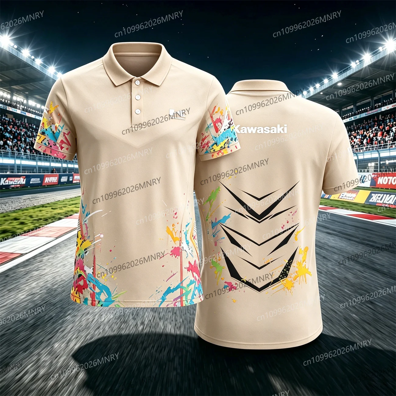 

Summer polo t-shirt men Racing Breathable Quick Drying Elastic Motorcycle Kawasaki polo shirt Fashion Women tshirt Training Top