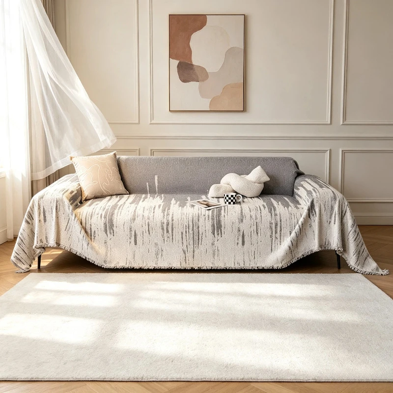 L-Type Luxury Sofa Cover Protective Cover Anti Slip All Season Applicable Sofa Blanket High-End Home Decoration Sofa Cover
