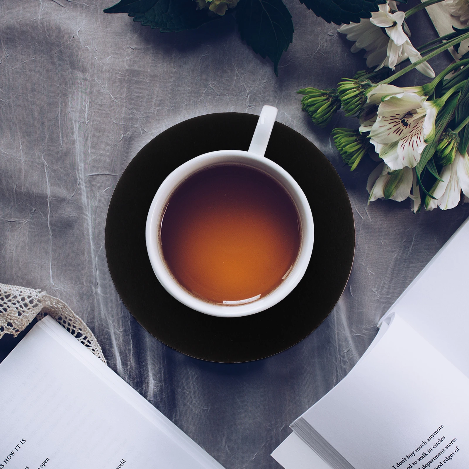 

8 pcs Felt Coasters Round Absorbent Protectors For Cups Glasses Vases Bowls Plant Pots Furniture Tableware Mat Home Decor