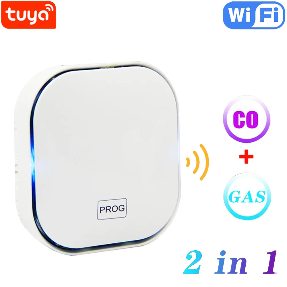 Tuya Smart Life Natural GAS CO Leak Carbon Monoxide Detector WIFI CH4 Methane Combustible Leakage Coal Home Alarm Sensor