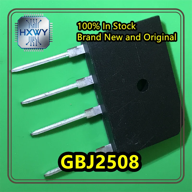 (10/50 pieces) GBJ2508 Charger Rectifier Bridge, 4-pin, Brand New Original, In Stock, Electronic IC