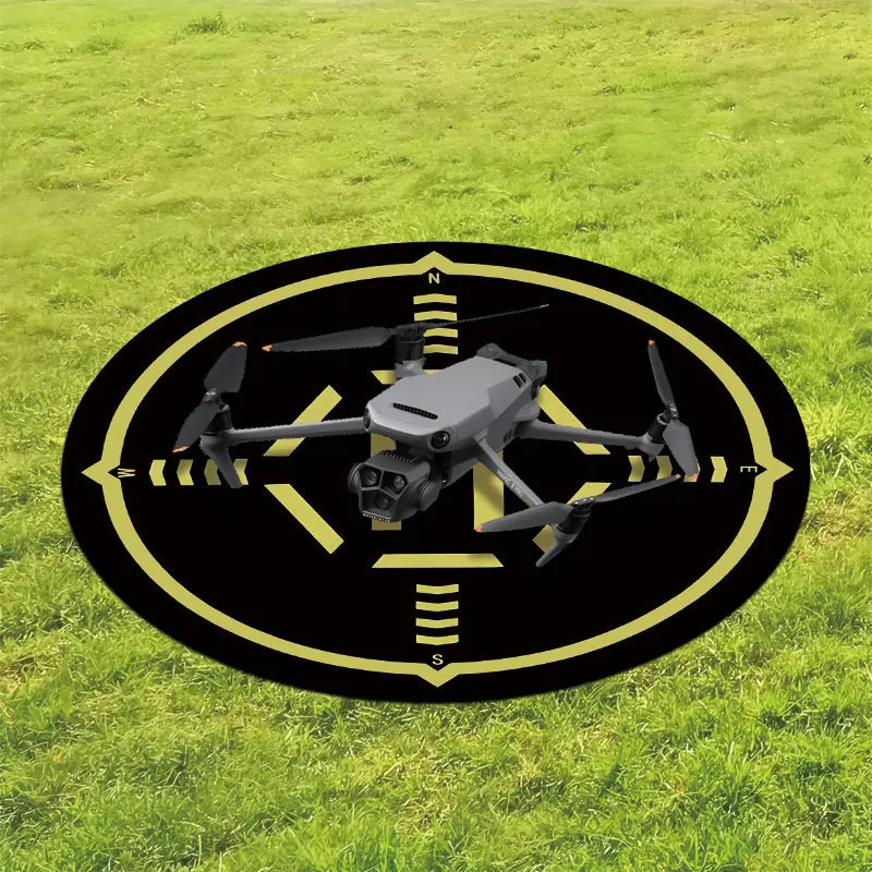 Drone Landing Pad Round Carpet Living Room Large Rug Black Gold Area Rugs Bedroom Sofa Chair Floor Mat