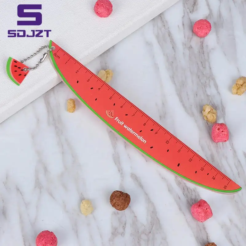 1PC Plastic Rulers Straight Measurement Tool Cute Fruit Pattern School Materials