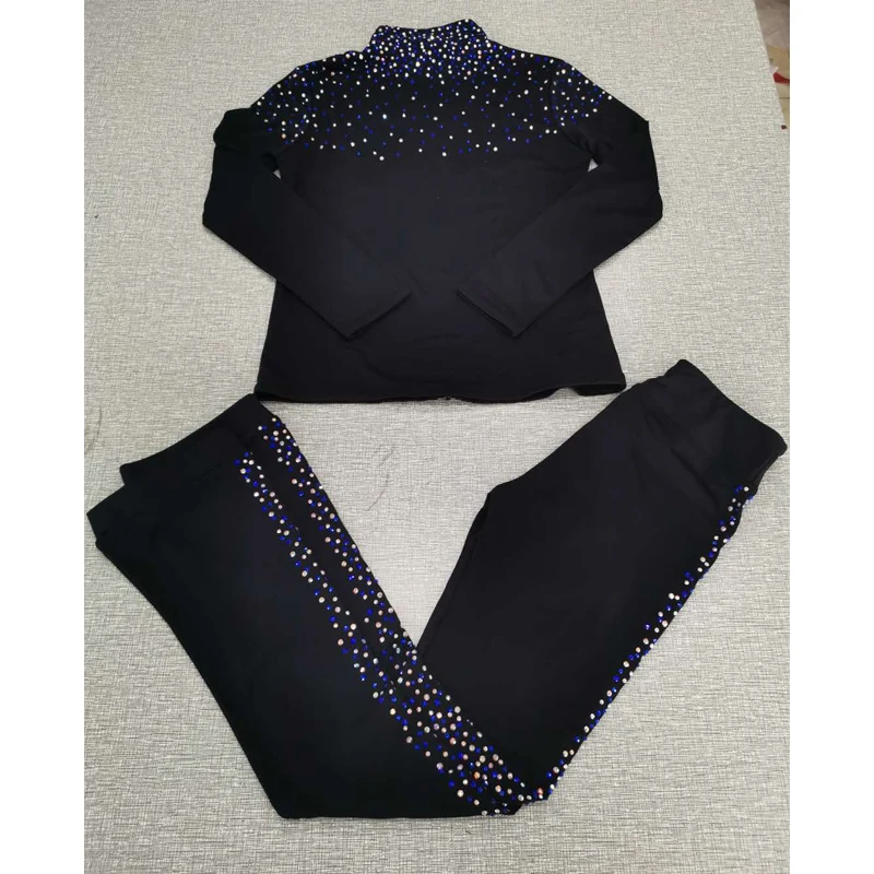 2 Colors Skating Training Jacket And Pants Set Kids Skating Skirt With Hip Padded Girl Training Clothes
