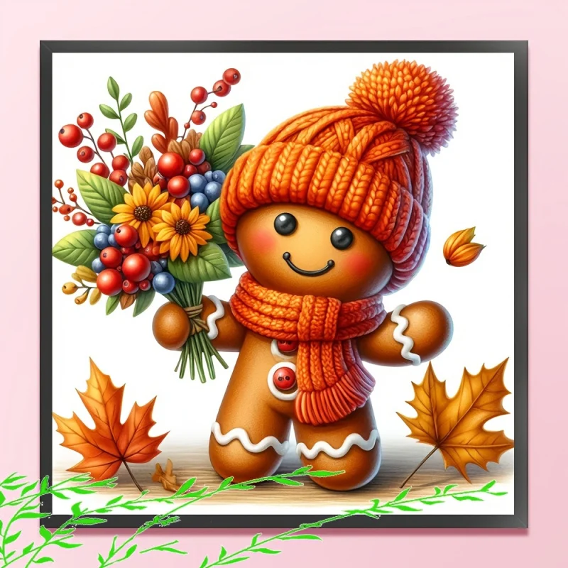 5D الماس طقم الطلاء الزنجبيل رجل DIY فسيفساء كامل جولة الماس التطريز اليدوية الفن الإبداعية ديكور المنزل 2025 #1