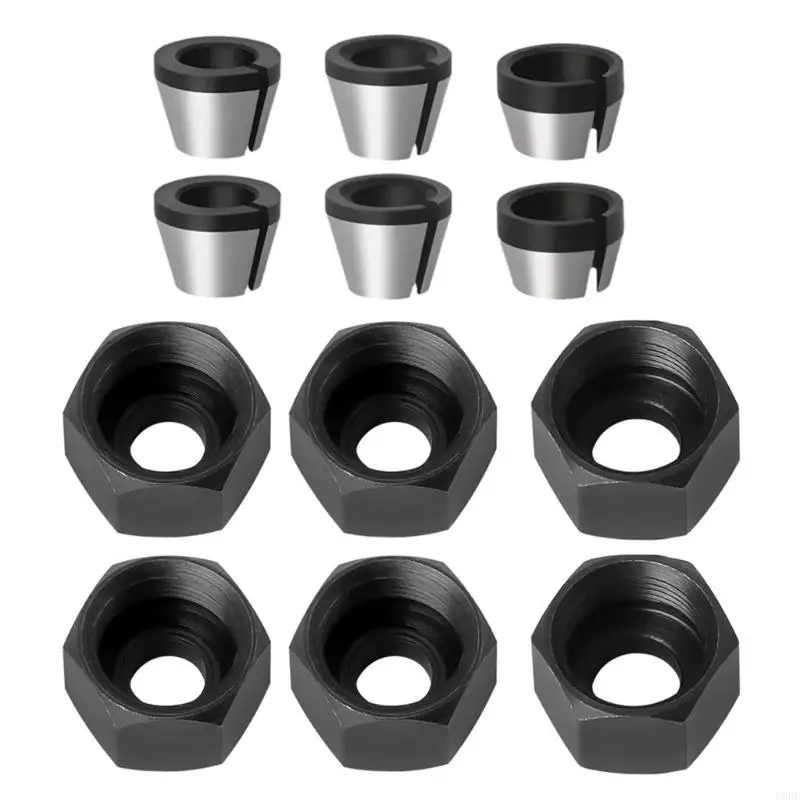 

2025 Новый 12pcs High Precise M17 Collet Set для деревообрабатывающего инструмента с повышением долговечности