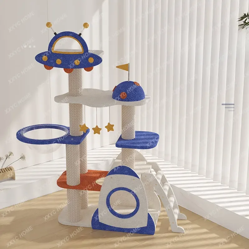 Planet Space Capsule-Climbing Frame - Nest -Tree Integrated Cat Supplies Small Apartment Scratch Board