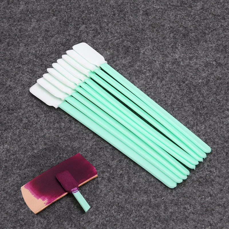 10pcs Dust Free Cotton Swab Edge Oil Painting Brush Cleaning Tool DIY Leather Craft Edge Treatment Roller Smear Brush