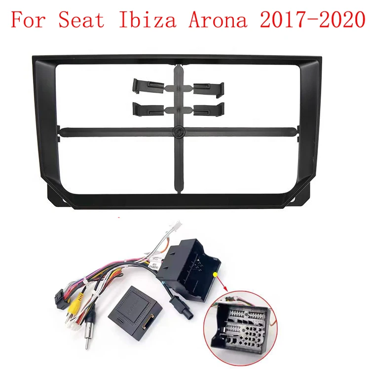 Car Accessories Frame Fascia Adapter Canbus Box Decoder Android Radio Dash Fitting Panel Kit For Seat Ibiza Arona 2017-2020