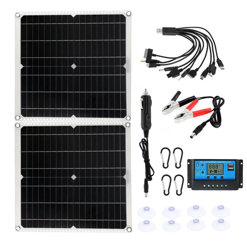 Single Crystal Solar Hinge Spliced Photovoltaic Module Folding Charging Treasure Panel for Portable Solar Power Systems
