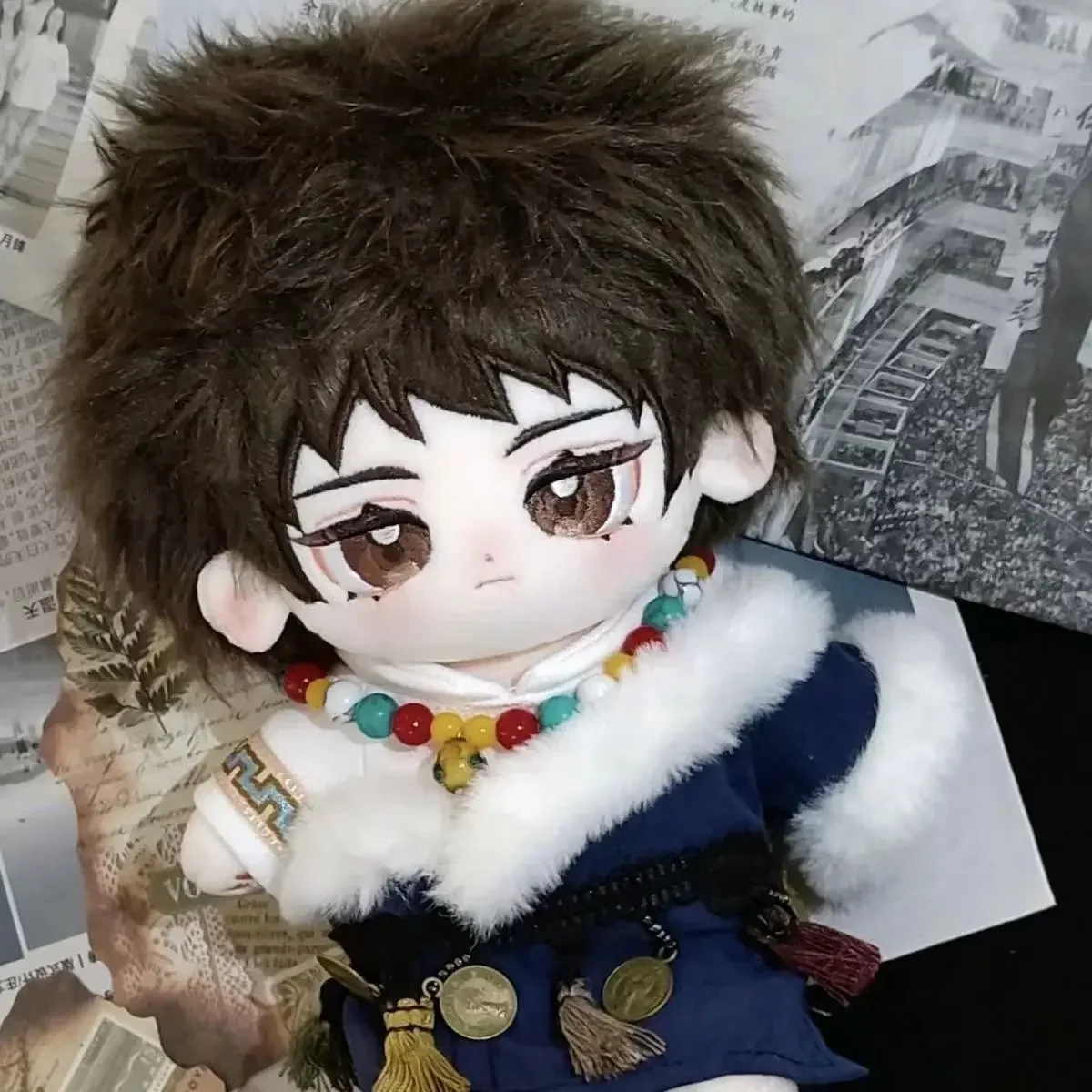

Tomb Robbery Notes Wu Xie Attribute Cotton Doll Sand Sea 20CM Can Dress-up Doll Cute Anime Figures kawaii Toys Time Raiders