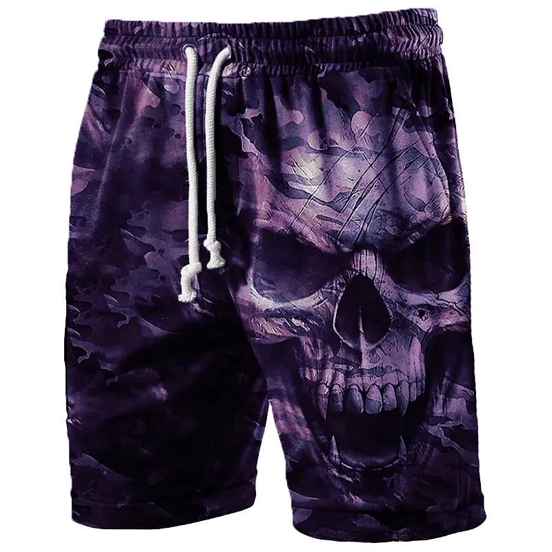 Men's Swim Trunks 3 Camouflage Skull Print Beach Shorts Quick Dry Outdoor Leisure Sports Shorts Swimwear Fashion Men's Shorts