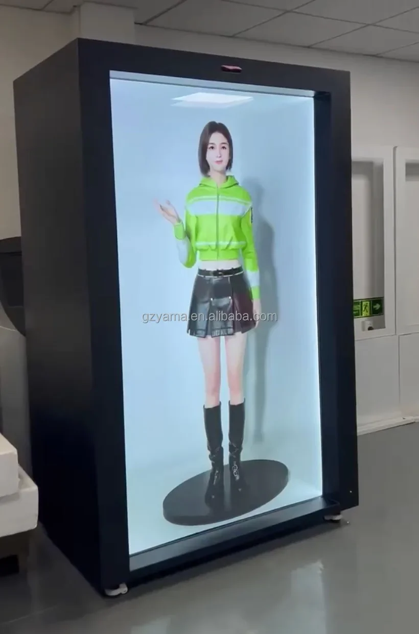 TFL AI Digital Human Interactive Holograms 3D Display 75inch Transparent holo Box