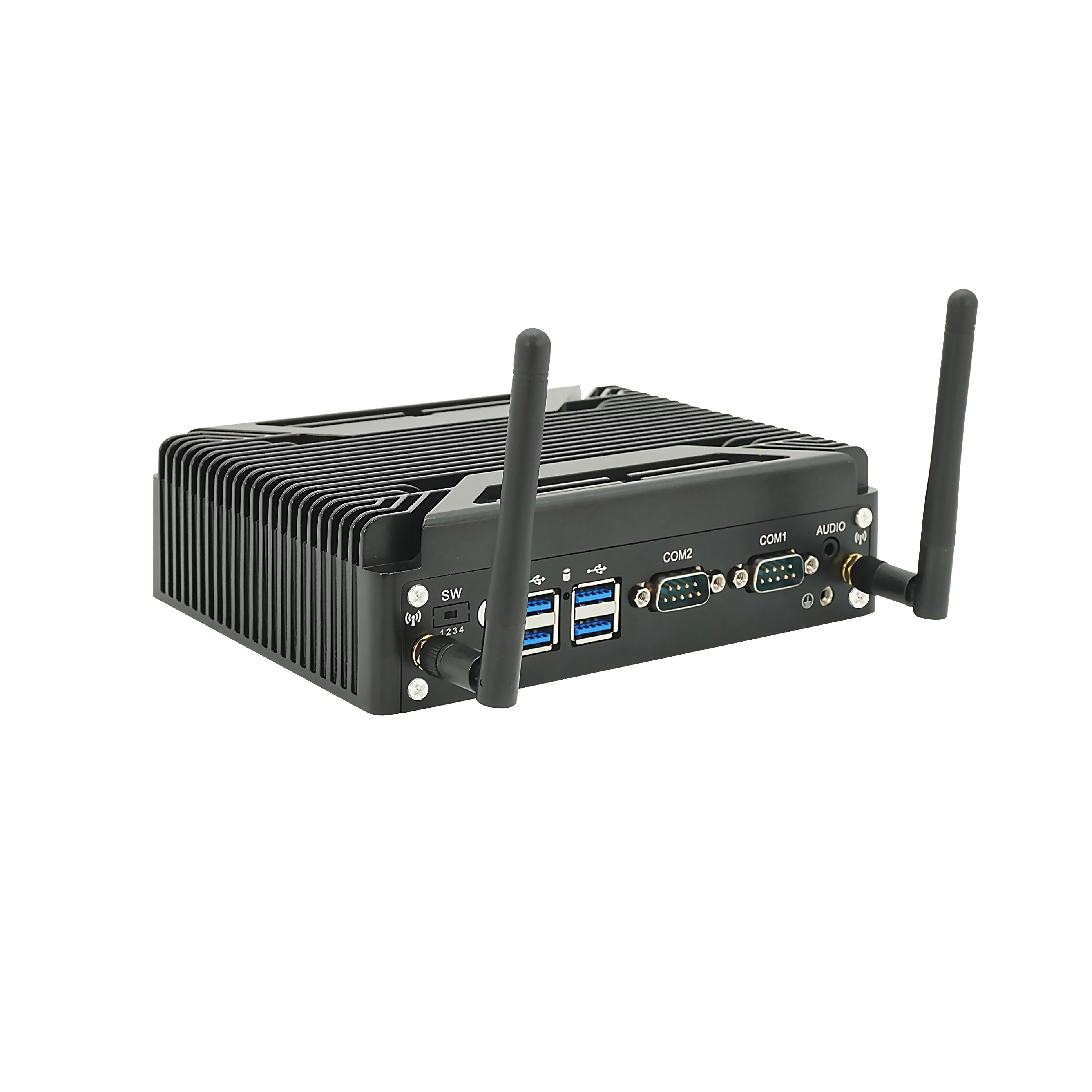 Newest Bare Bone Embedded Micro PC N100 2 NIC RJ45 Two COM RS232 RS485  Fanless Support 12V 24V Micro PC Computer