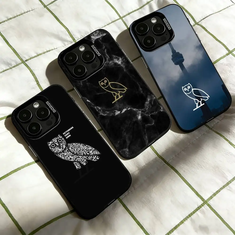 

D-Drake OvO O-OWL Phone Case For iPhone 17,16,15,14,13,12,11 Plus,Pro Max,XS,Colorful Silver Black Cover