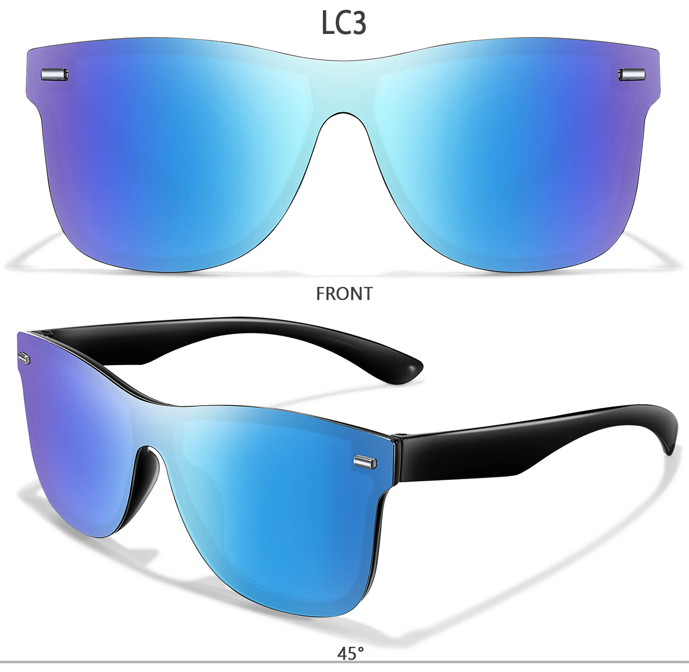 Quadratische Mode UV400 Sonnenbrille Männer Frauen Outdoor Fahren Fahrrad Straße Winddichte Brille Wandern Camping Klassische Shades – Detail 6