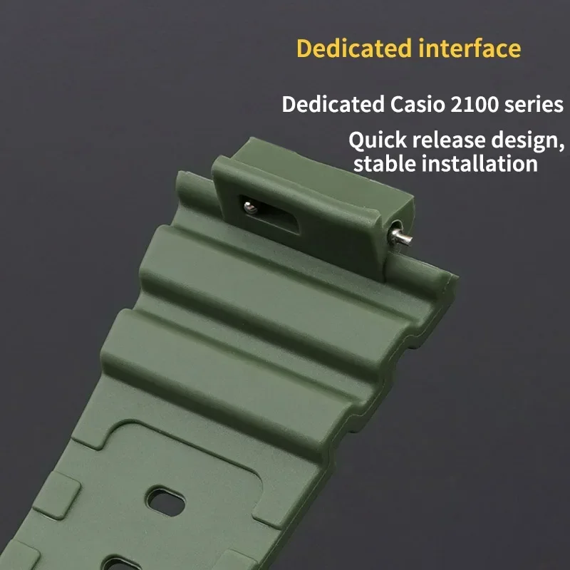 Rubber Strap for Casio G SHOCK GA 2100 DW-5600 Sport Bracelet Watch Band Stainless Steel Buckle TPU 16mm Replacement Wristband