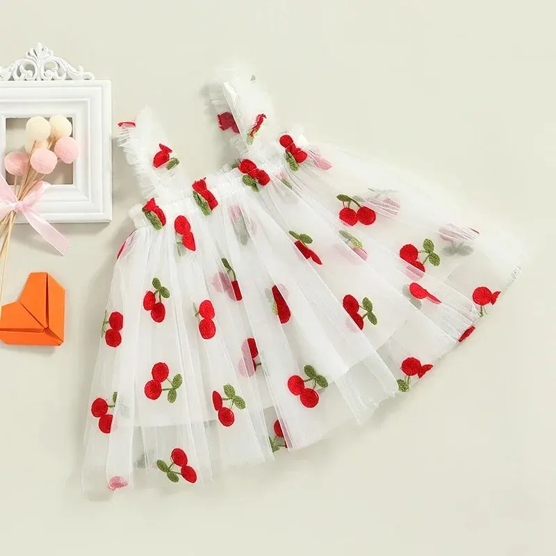 Toddler Baby Summer New Cute Girls Princess Dress Kids Sleeveless Tulle Clothes Children Birthday Party Vestido Kid Tutu Costume