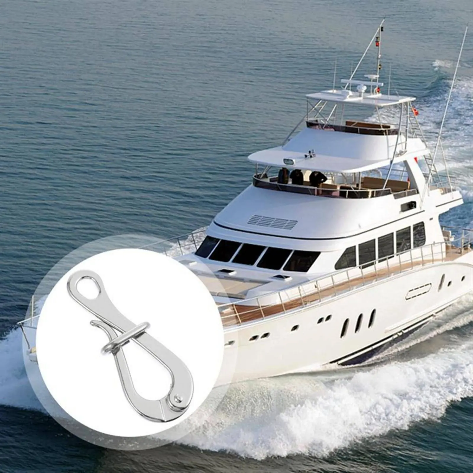 

Stainless Steel Release Hook Rust Resistant Quick Release Hook Marine Hardware Long-Lasting High Load Bearing for Sailing