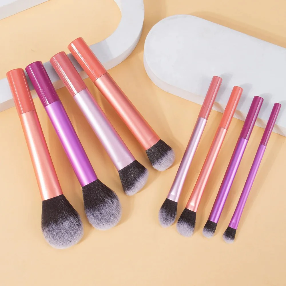 Kit de brochas de maquillaje, 8 Uds., brochas de maquillaje de pelo sintético suave, base, colorete, sombra de ojos, herramientas de maquillaje cosmético