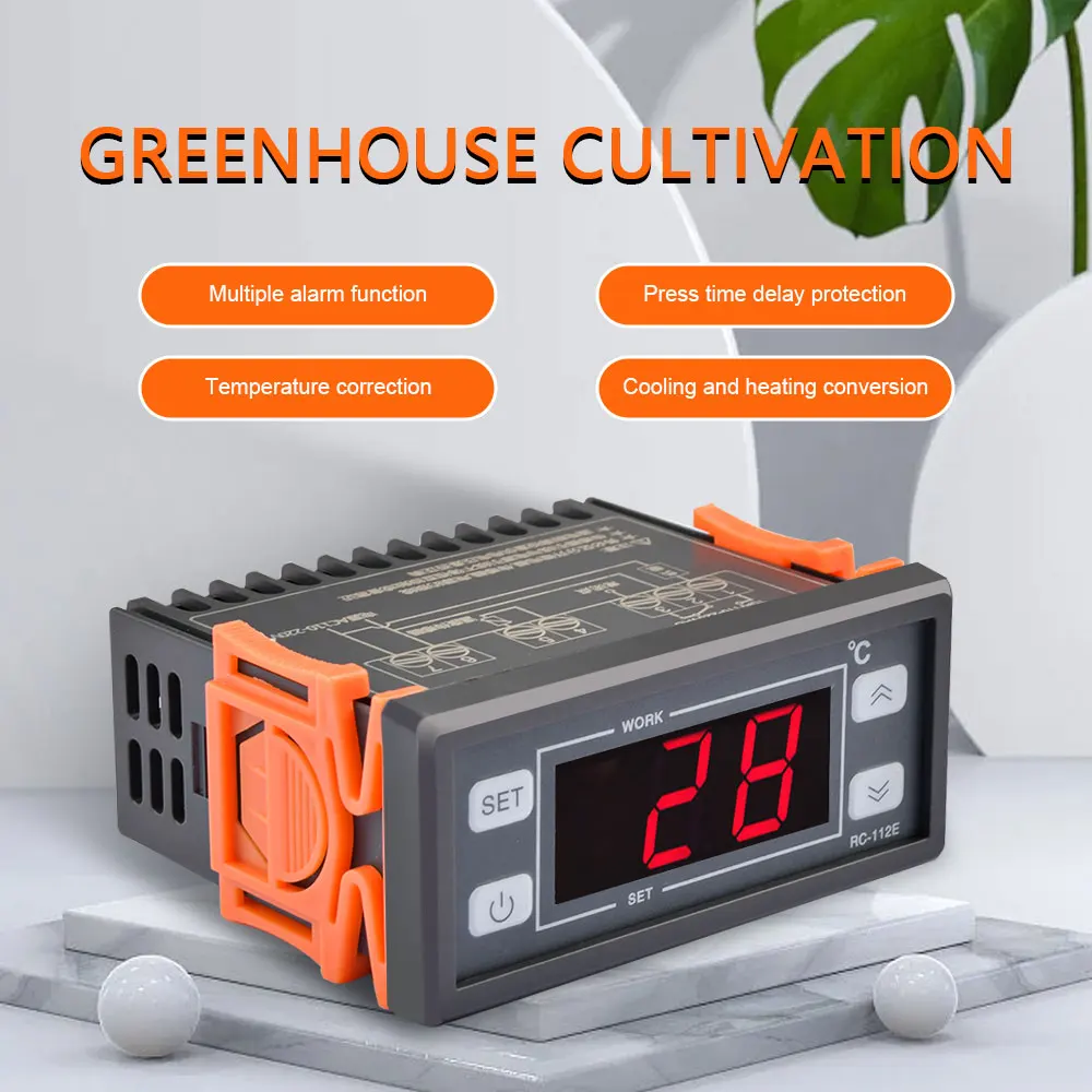Digital Thermostat STC-200 AC 110-220V DC 12V 24V Temperature Controller Switch Temp Meter Thermoregulator with 2M NTC cable