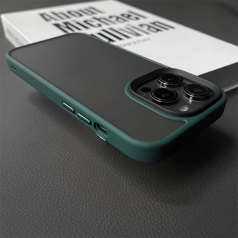Rüstung stoßfeste Hybrid-Hülle für iPhone 15 14 16 Pro Max, matte Rückseite auf Coque, iPhone 16 Plus, Displayschutzfolie – Detail 11