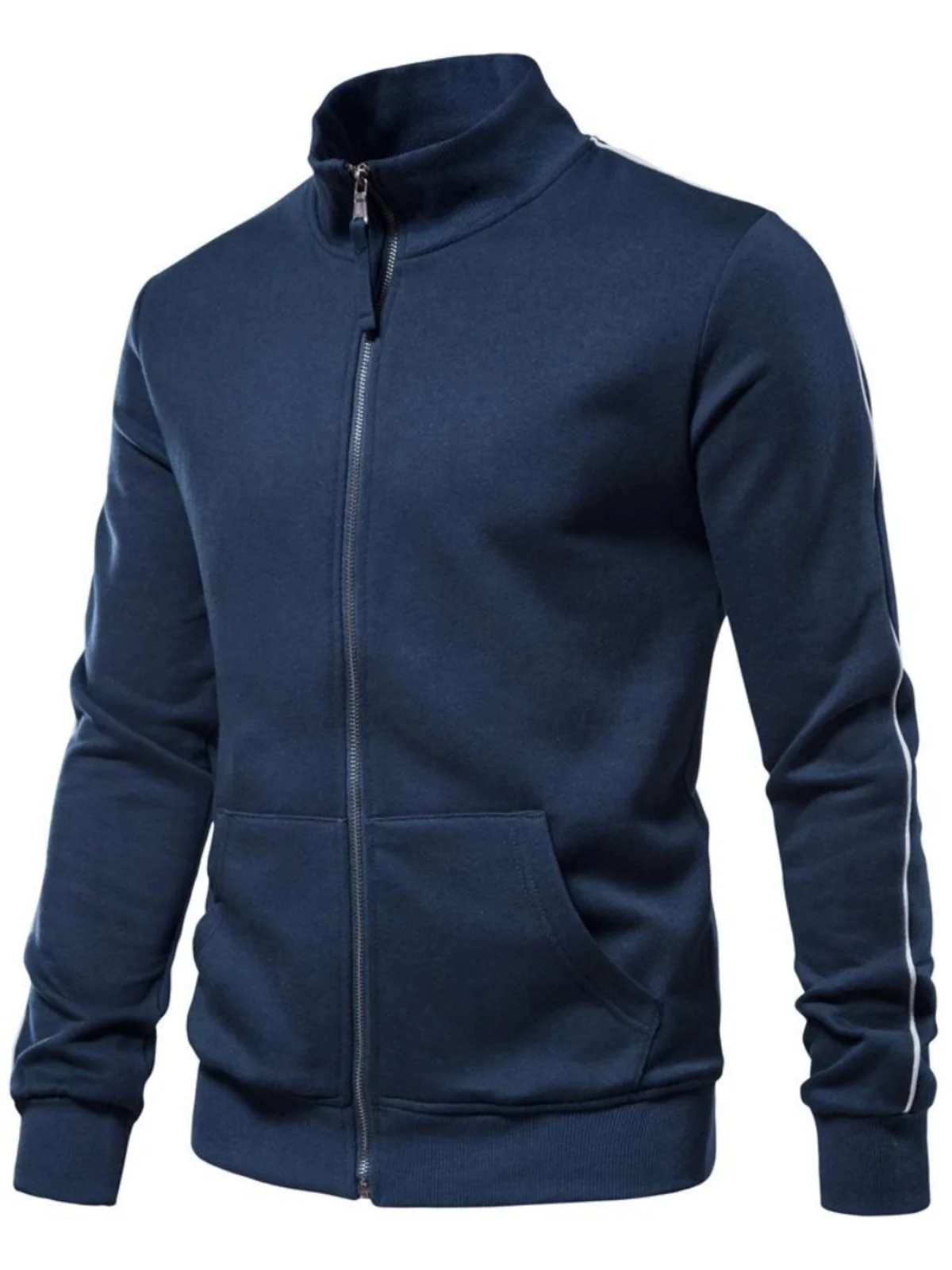 

Весенне-осенняя мужская толстовка с капюшоном, модная городская стильная износостойкая куртка с длинными рукавами и застежкой-молнией, повседневный топ