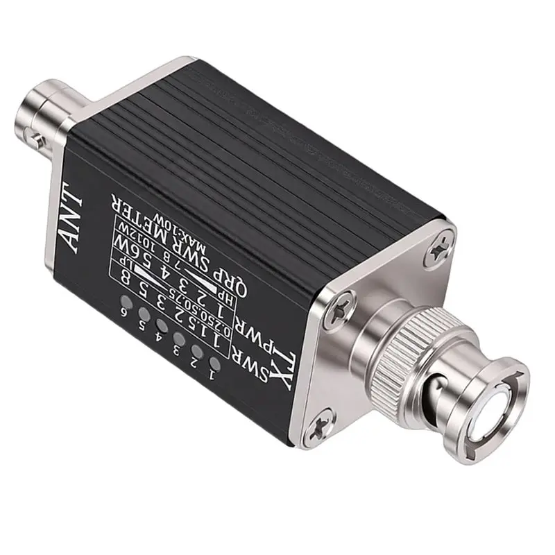 SWR Meter,10W Standing Wave Ratio Meter 1-30Mhz For Short Wave Radio Testing Includes 6 LED Indicators