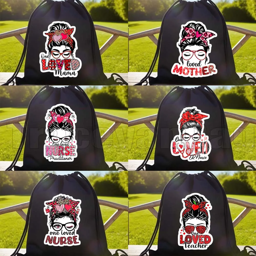 

Милые подарки на День святого Валентина для медсестер, учителей, мам, выпускниц: холщовые сумки-мешки на шнурке, рюкзаки, спортивные сумки