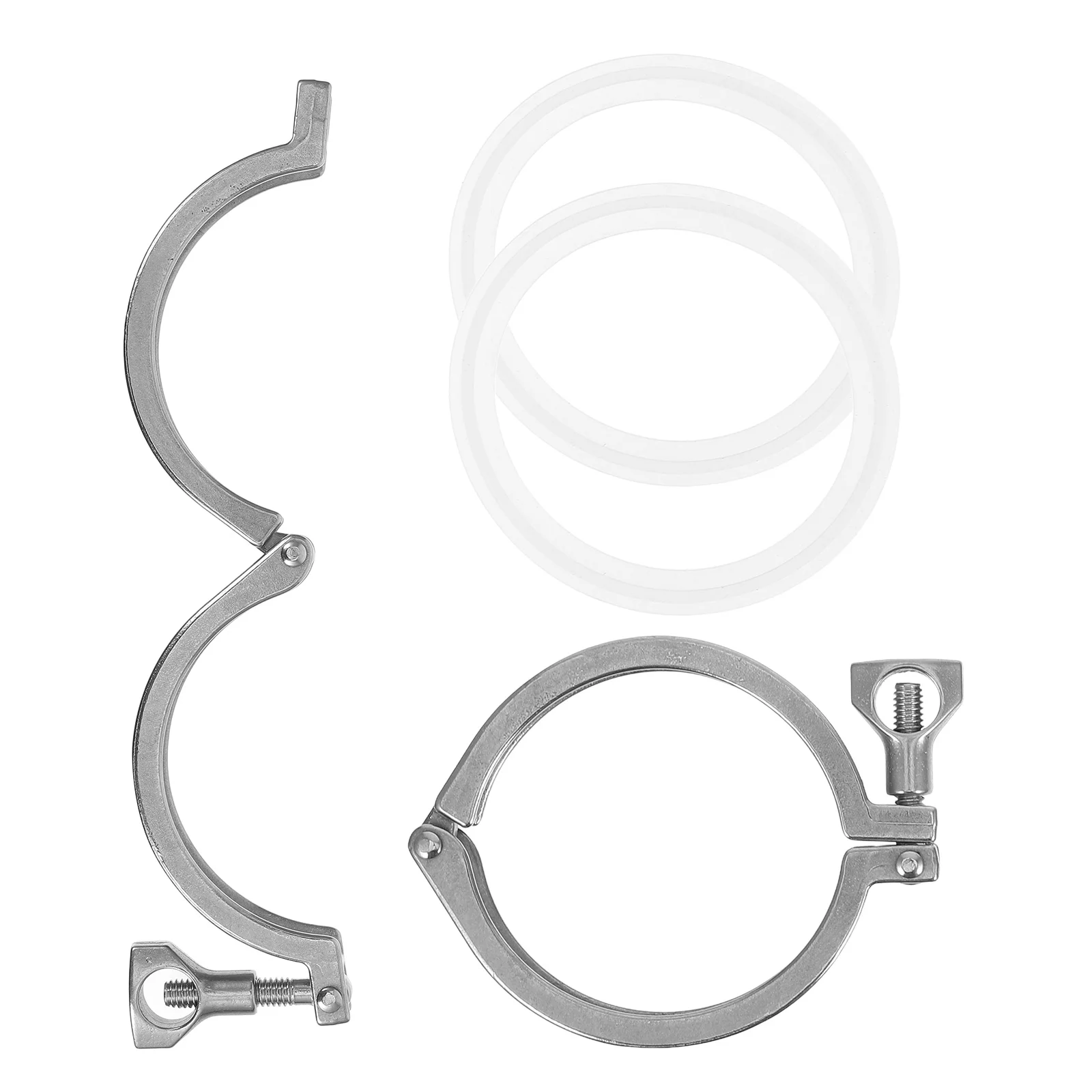 

3pcs Stainless Steel Pipe Clamps Heavy Duty Quick Connect Clamp Bracket Tube Fastener Holder For Plumbing Mechanical Industrial