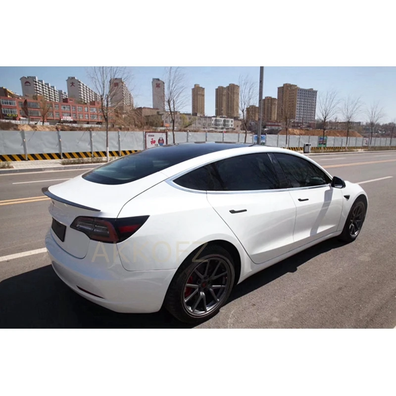 

For Tesla Model 3 2017-2020 2022 Carbon Fiber /FRP Black Rear Spoiler Trunk Wing
