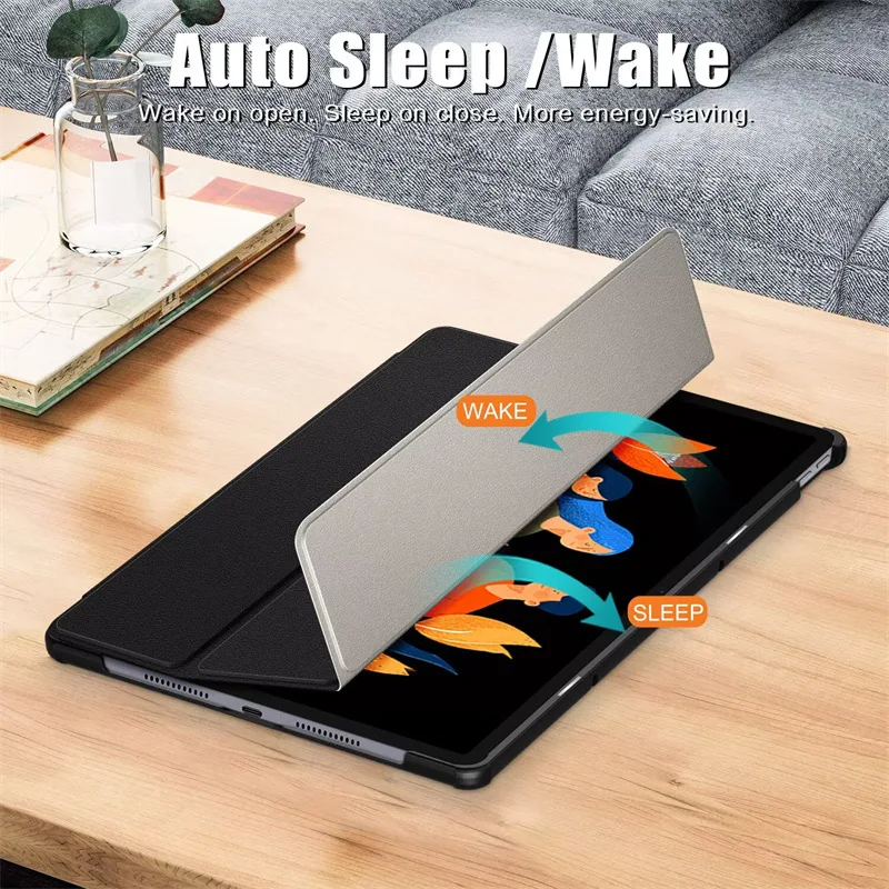 Dreifach Faltbare Hülle für Lenovo Xiaoxin Pad 12,1 Zoll mit Auto-Wach-/Schlaf-Funktion Stoßfeste Abdeckung – Detail 3