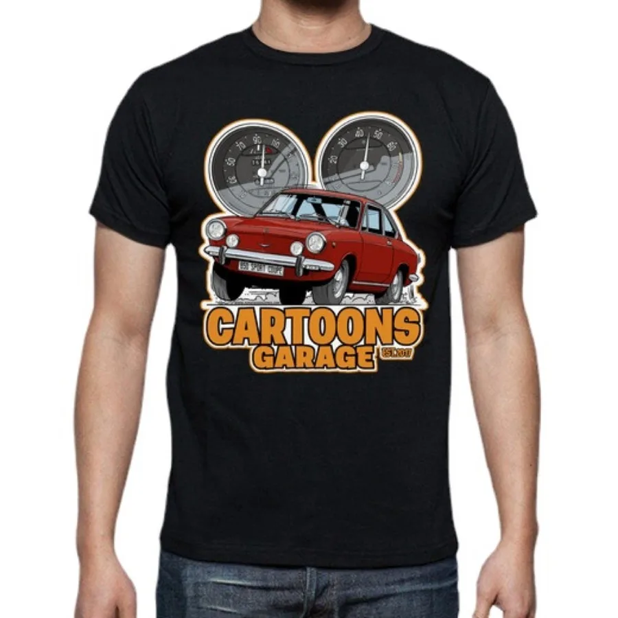 Spain Car-toon Car S E A T 850 Sc Cartoons Garage T Shirt. Short Sleeve 100% Cotton Casual T-shirts Loose Top Size S-3XL