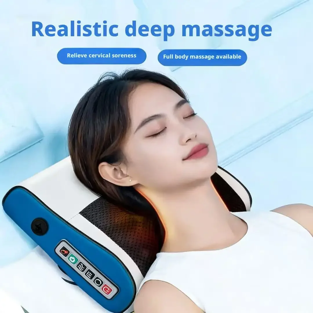 

Интеллектуальная массажная подушка для шеи с имитацией ручного массажа, многофункциональная, с горячим компрессом и расслабляющим разминанием для шеи и плеч