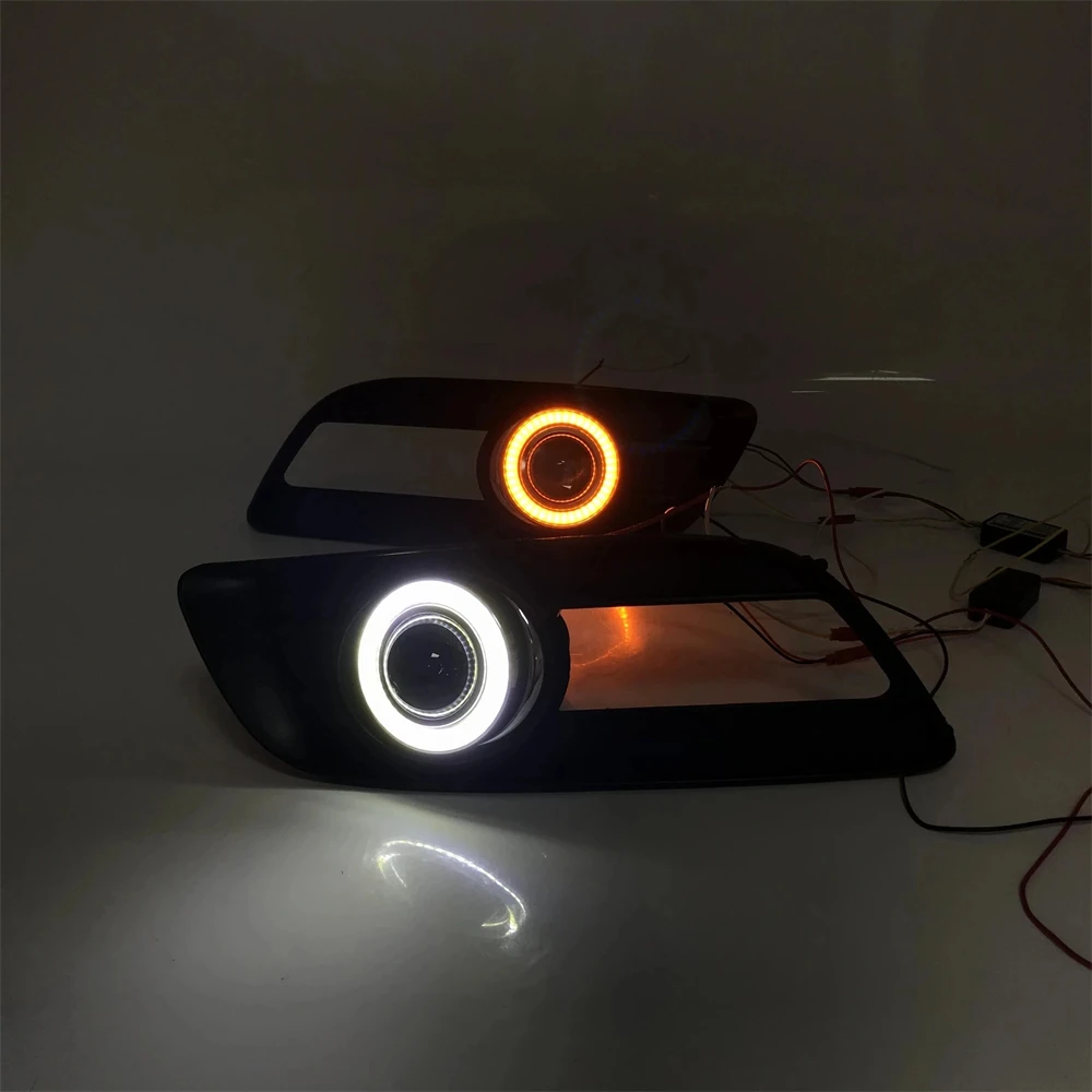 Fog Lamp Driving Light Assembly for Great Wall Hover Haval H5 Cob Angel Eye Led Daytime Running Lights Turn Signal