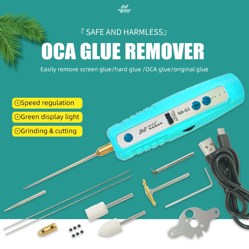 NASAN NA-G1 Electric OCA Glue Remover Speed Direction Adjustable Polishing Grinder Machine For Phone LCD Screen Cleaning Tools