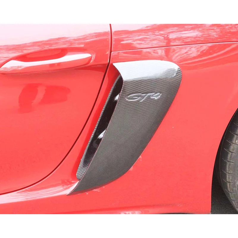 

Suitable for Porsche 718 GT4 RS carbon fiber intake grille 718 982 Cayman Boxster GT4 RS Side leaf panel air intake mask