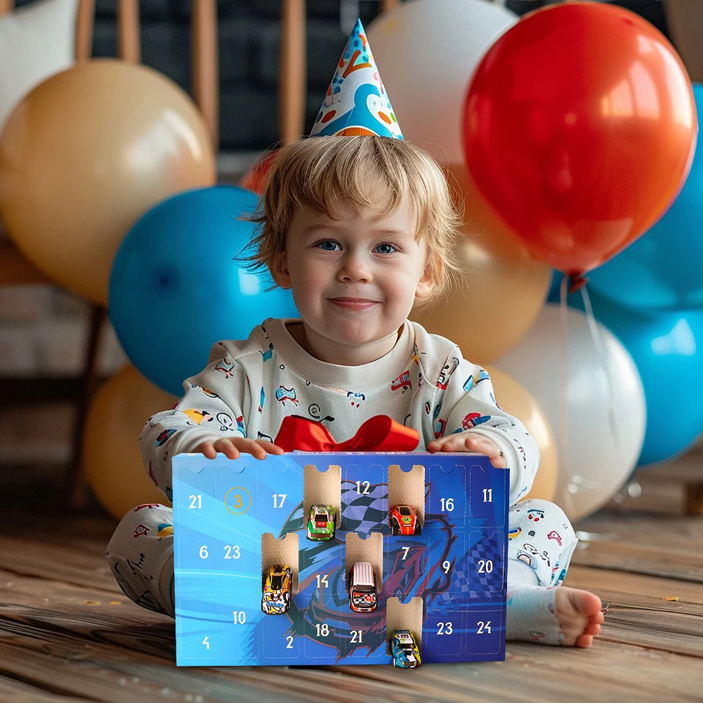 Calendário do advento 2025 brinquedos de carro calendário de contagem regressiva de natal veículos brinquedos calendário do advento de natal presente para crianças meninos