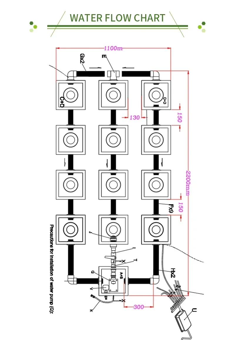 Sistema di coltura idroponica 12 Coltiva idroponica per interni con refrigeratore d'acqua