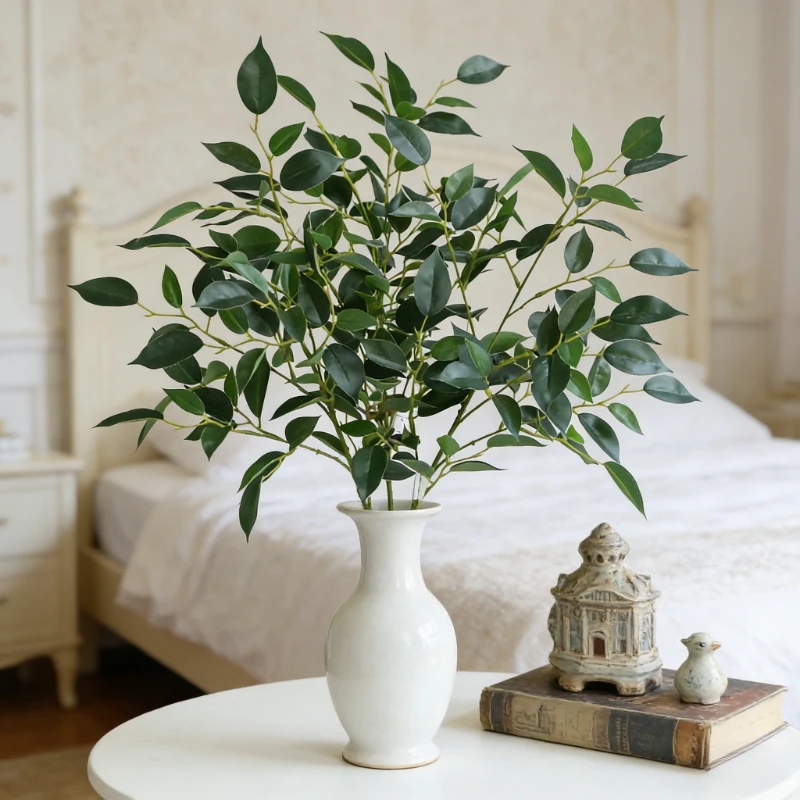 31.5 Inches Artificial Ficus Branches with Leaves for Home Hotel Mall Landscape Project Foliage Arrangement Photography Props - view 5