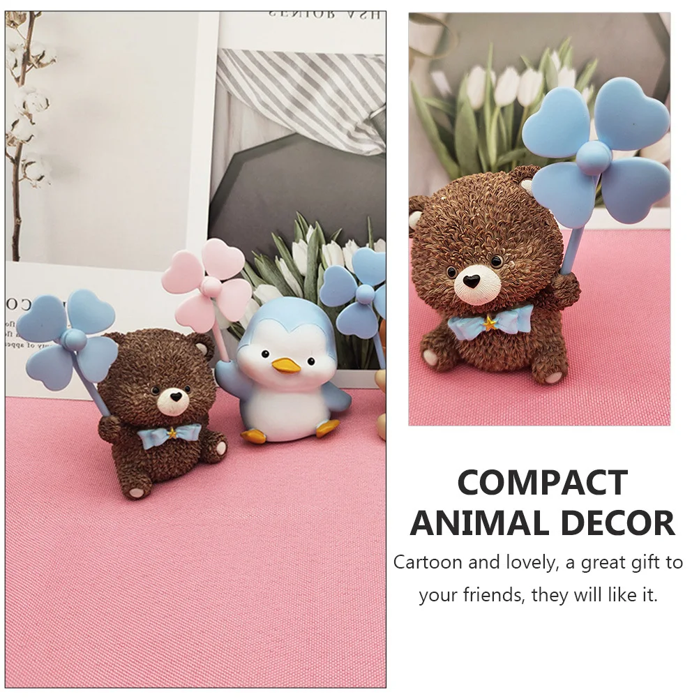 

1Pcs Small Animal Ornament Lovely Resin Craft for Car Interior Home Office Decor Desktop Cabinet Compact Animal Adornment
