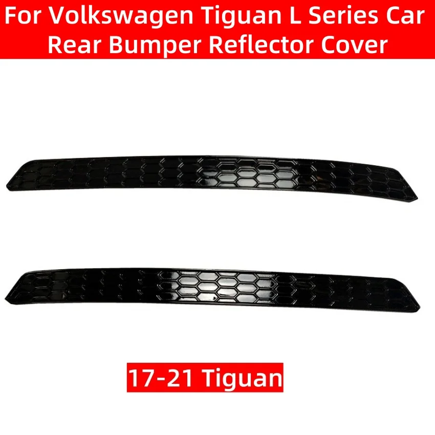 

1 Pair Car Rear Bumper Reflector Cover Trim for VW Tiguan L Series 2017-2023 Insert Set Honeycomb Brake Light Decorative Panel