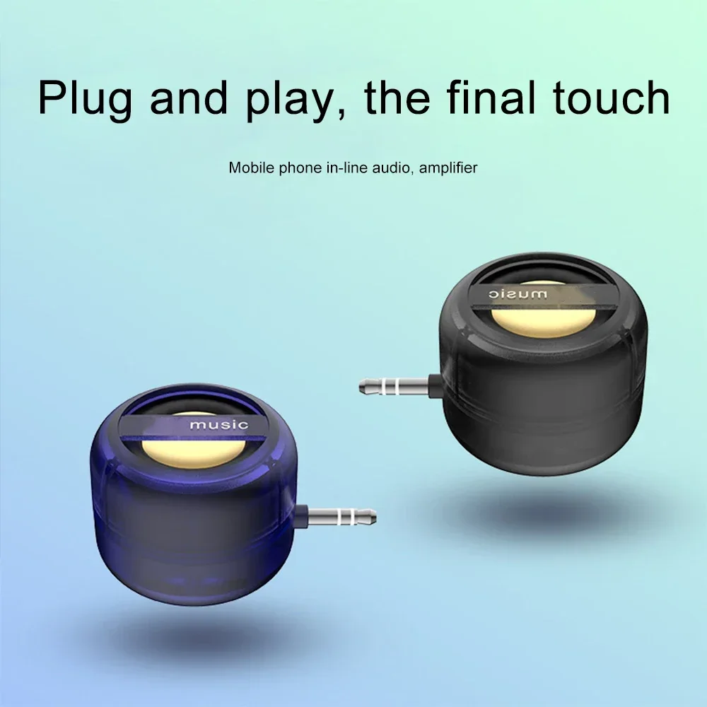 Portable Mini Speaker Universal 3.5mm Jack Cute Professional Sound Box TypeC Plug in Mobile Phone Amplifier External Wired Home