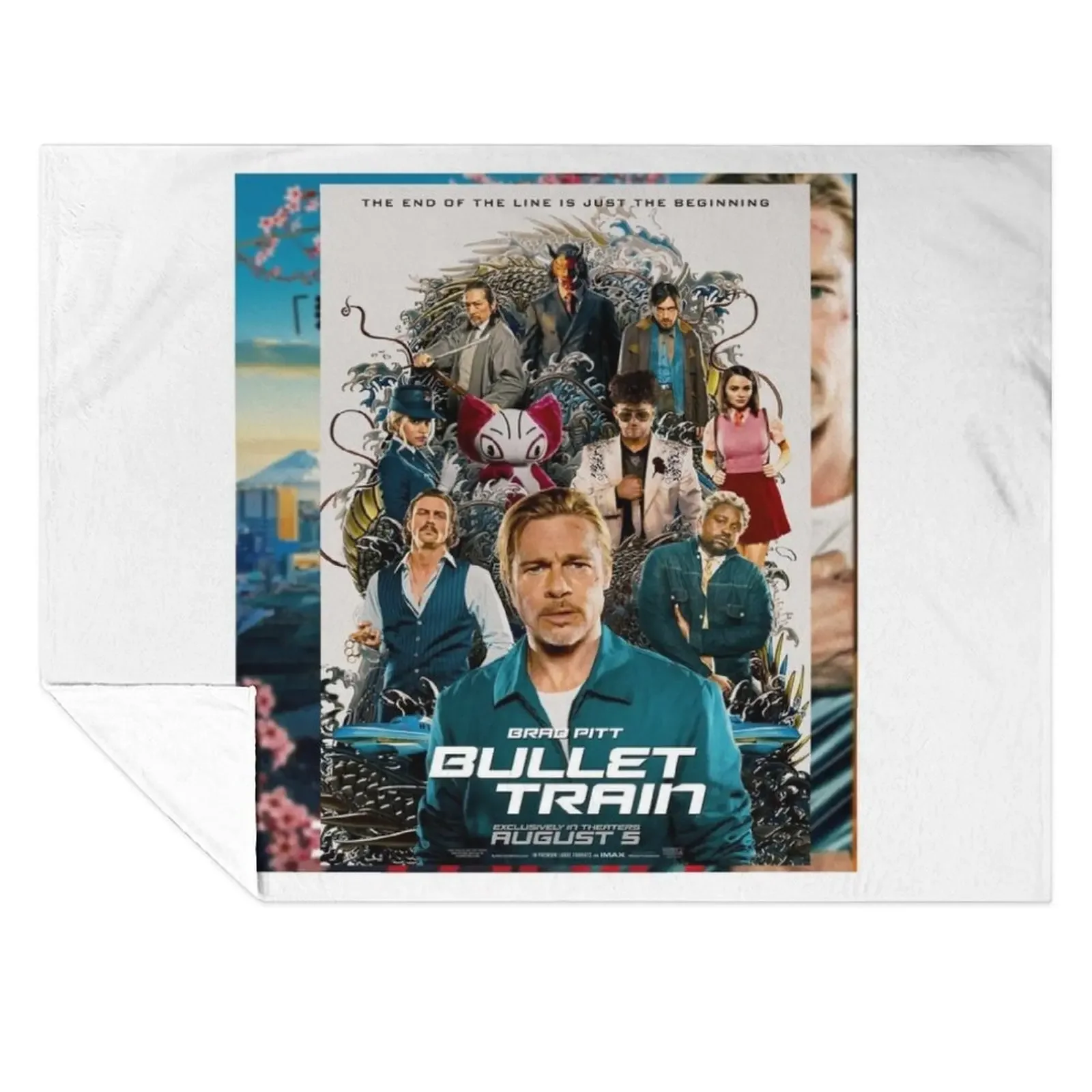 

Bullet Train Movie 2022 remix poster Throw Blanket Bed covers Bed Fashionable blankets and throws Soft Plush Plaid Blankets