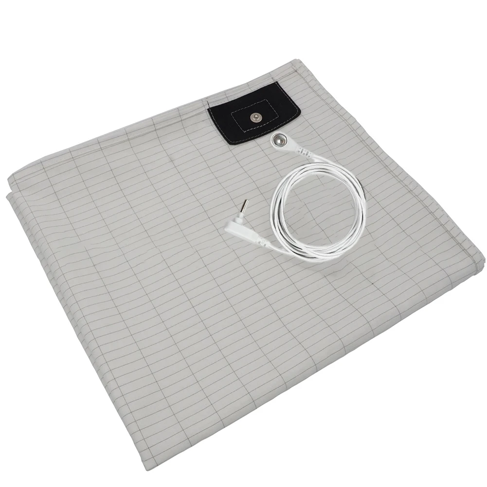 Grounding Mat For Improving Sleep Grounding Bed Mat 5% Silver Fiber Conductive Organic Grounding Bed Sheet 27*52inch