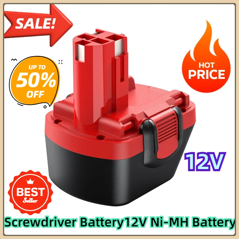 For Bosch BAT043 BAT045 BAT046 2607335273 2607335274 PSR 12 Volt Screwdriver Battery12V Ni-MH Battery