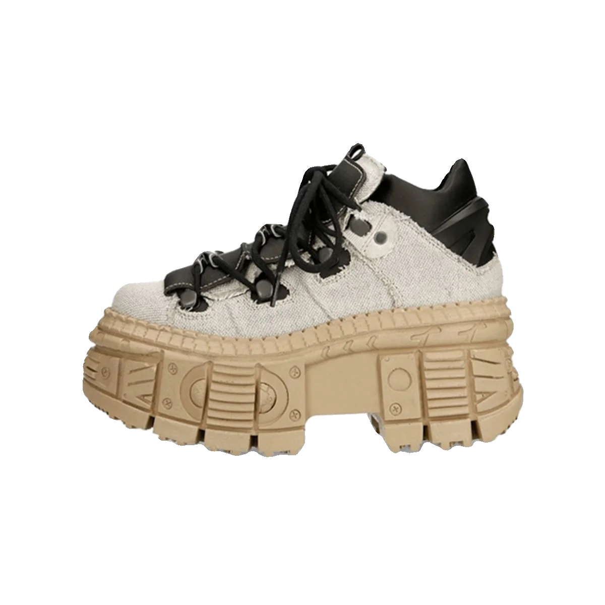 

Trendy Punk Y2K Millennium Sle Platform oes Women's High Top Thi Bot Dad oes round Toe Rubber Sole Youth Footwear