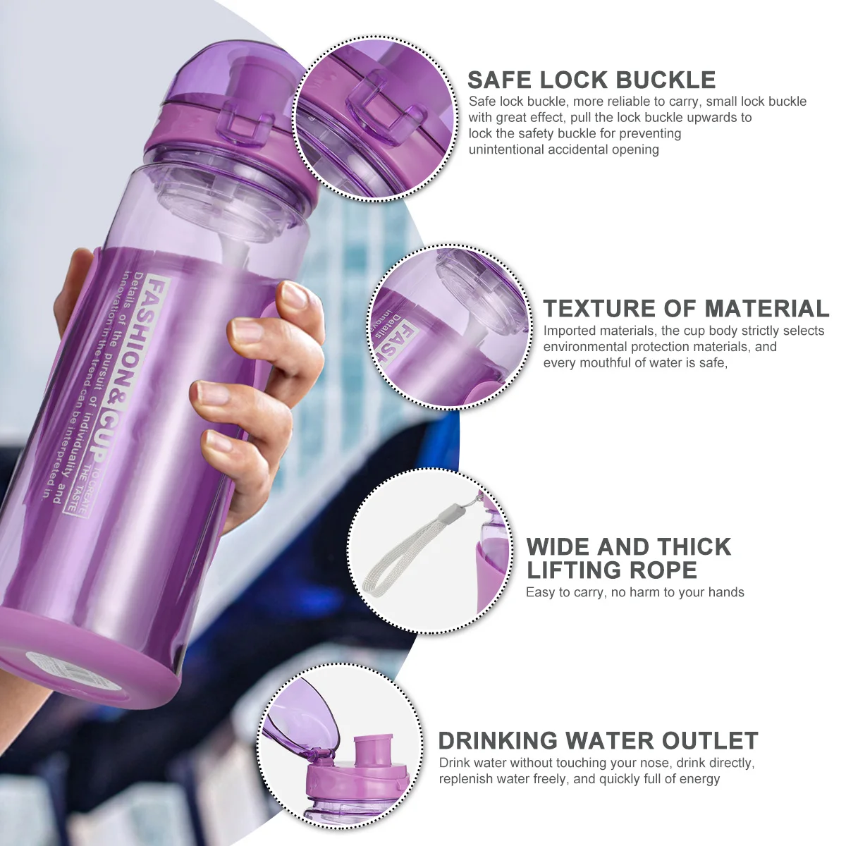 

Leak Proof Cup Durable Insulation Jug Water Container for Camping Hiking Travel Storage Insulation Jug Bike Kettle